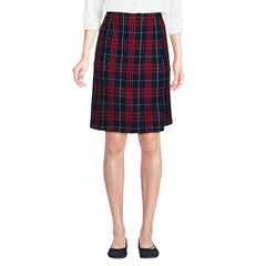 Women's Plaid A Line Tab Skort Top of Knee