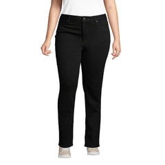 Women's Plus Size Mid Rise Straight Leg Jeans