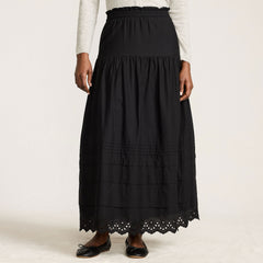 Women's Petite Voile Tiered Eyelet Maxi Skirt