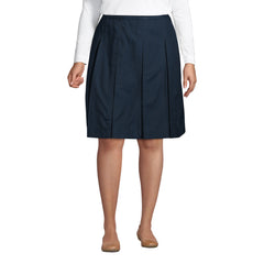 Women's Plus Size Box Pleat Skirt Top of Knee