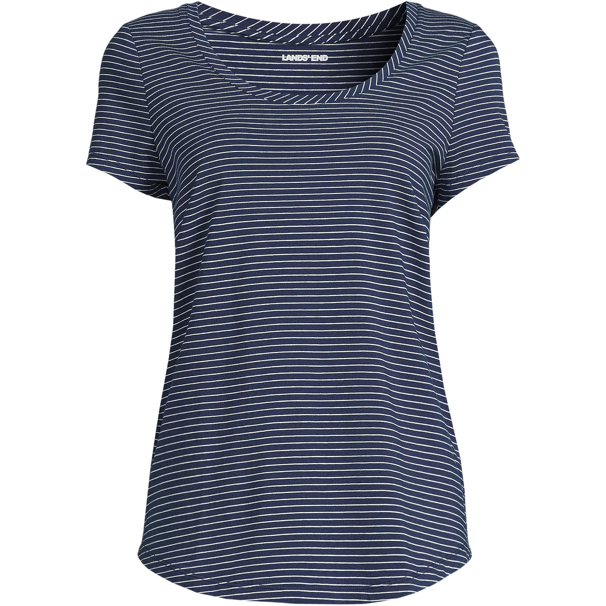Women's Short Sleeve Lightweight Jersey Scoop Neck T-shirt