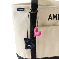 Letter E Faux Leather Bag Charm