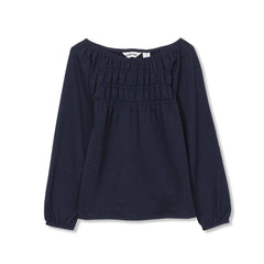 Girls Smocked Long Sleeve Knit Shirt