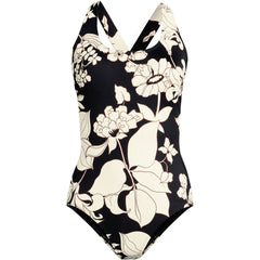Women's Long Torso Tugless X-Back One Piece Swimsuit