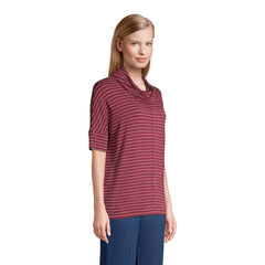 Women's Tall Super Soft Elbow Sleeve Cowl Neck Pullover Top
