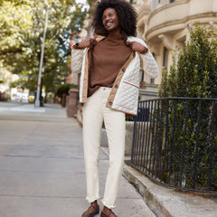 Women's Tall Mid Rise Straight Leg Corduroy Pants