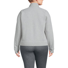 Women's Plus Size Serious Sweats Full Zip Mock Neck Sweatshirt