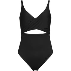 Women's Plus Size Wrap Monokini High Leg One Piece Swimsuit