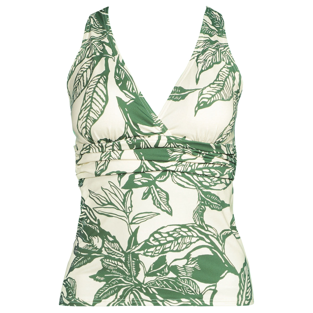 Women's D-Cup V-Neck Plunge X Back Tankini Top