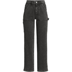 Women's Soft Denim High Rise Utility Cargo Ankle Jeans