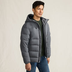Men's Brushed Heritage Max 600 Down Puffer Hooded Jacket
