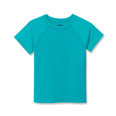 Girls Plus Chlorine Resistant Short Sleeve Magic Print Swim Rash Guard