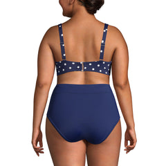 Women's Plus Size Chlorine Resistant Twist Front Underwire Bikini Swimsuit Top