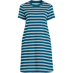 Women's Plus Size Cotton Jersey Crew Neck T Shirt Dress