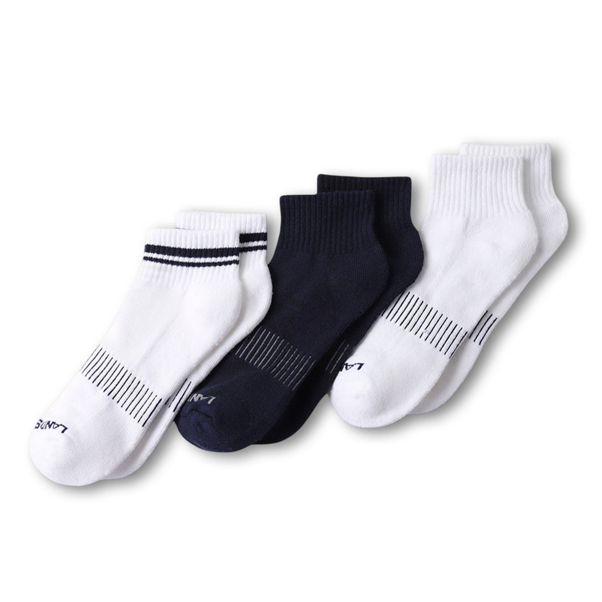 Men's Performance Half Cushion Quarter Crew Socks 3 Pack