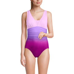 Women's Petite SlenderSuit Grecian Low Leg One Piece Swimsuit