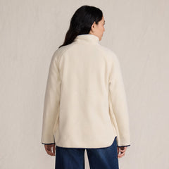 Women's Petite Sherpa Fleece Reversible Mixed Media Long Jacket