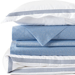 400 Thread Count Premium Supima Cotton No Iron Sateen Embroidered Duvet Bed Cover