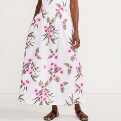 Women's Poplin Pull On Maxi Skirt