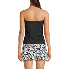 Women's Long Torso Bandeau Tankini Swimsuit Top
