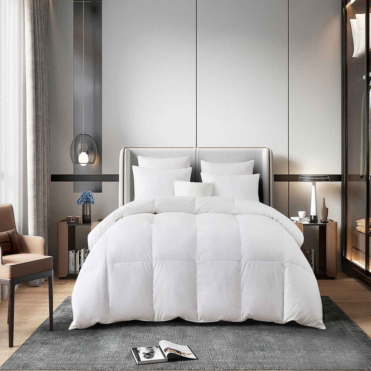 Serta All Seasons Cotton Blend European Down Comforter