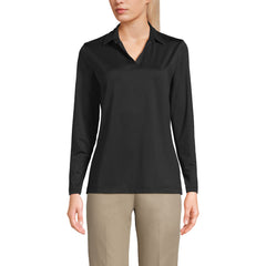 School Uniform Women's Rapid Dry Long Sleeve Sport Collar Polo