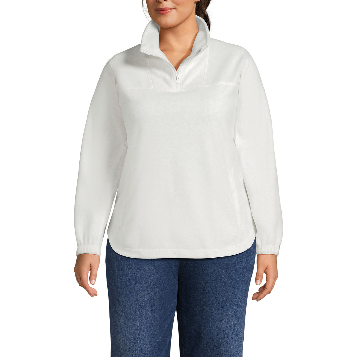 Women's Plus Size Luxe Fleece Quarter Zip
