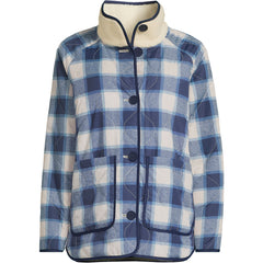 Women's Plus Size Sherpa Fleece Reversible Mixed Media Long Jacket