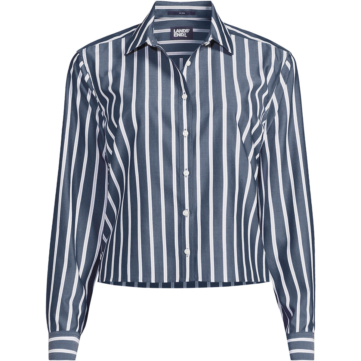 Women's Plus Size No Iron Boxy Cropped Shirt