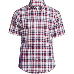 Men's Tall Traditional Fit Short Sleeve Madras Shirt