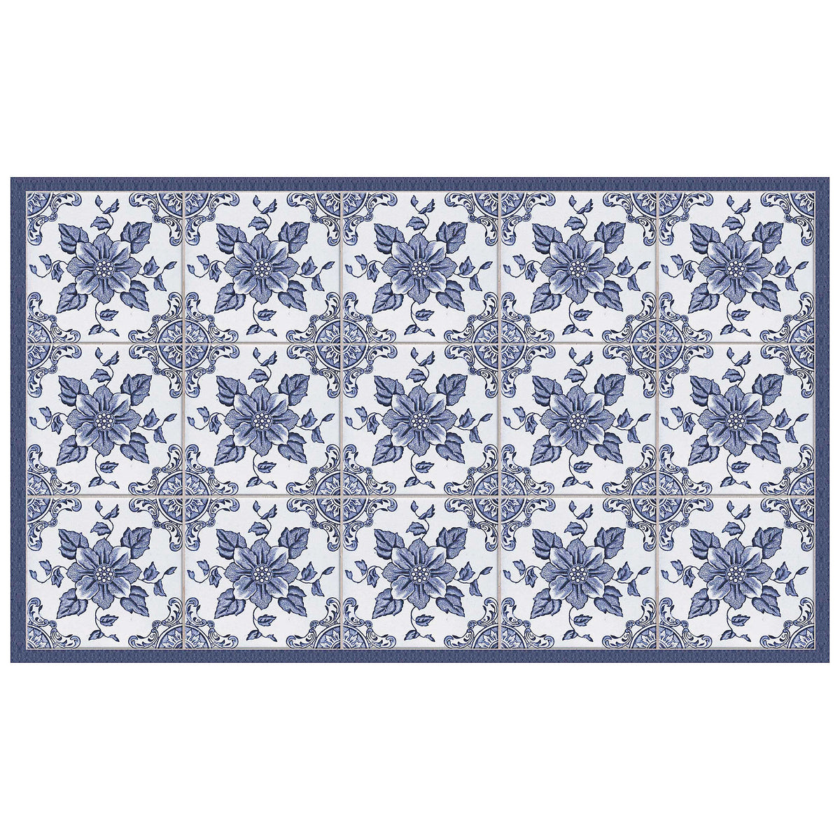 Matterly Skid Resistant Floral Floor Mat