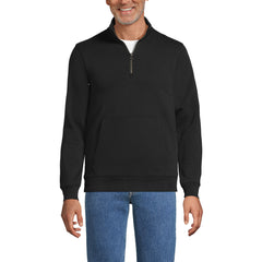 Unisex Big Long Sleeve Quarter Zip Mock Neck Sweatshirt
