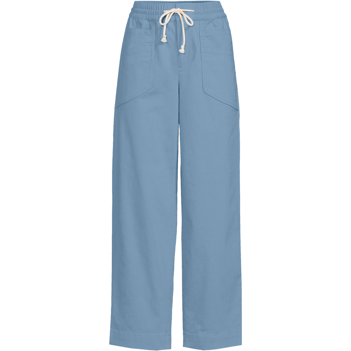 Women's Plus Size Herringbone Chino High Rise Relaxed Straight Drawstring Ankle Pants