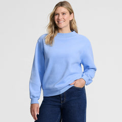 Women's Long Sleeve Serious Sweats Mock Neck Sweatshirt