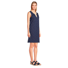 Women's Long Cotton Jersey Sleeveless Swim Cover-up Dress Print