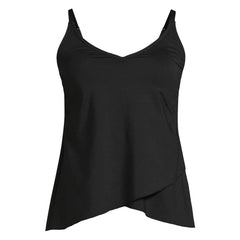 Women's Plus Size Long Torso Tulip Hem Tankini Top