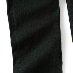 Women's Plus Size Flocked Denim Mid Rise Relaxed Straight Leg Cuff Jeans