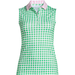 Draper James x Lands' End Women's Plus Size Sleeveless Supima Polo Shirt