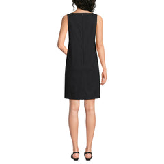 Women's Petite Linen Shift Above the Knee Dress