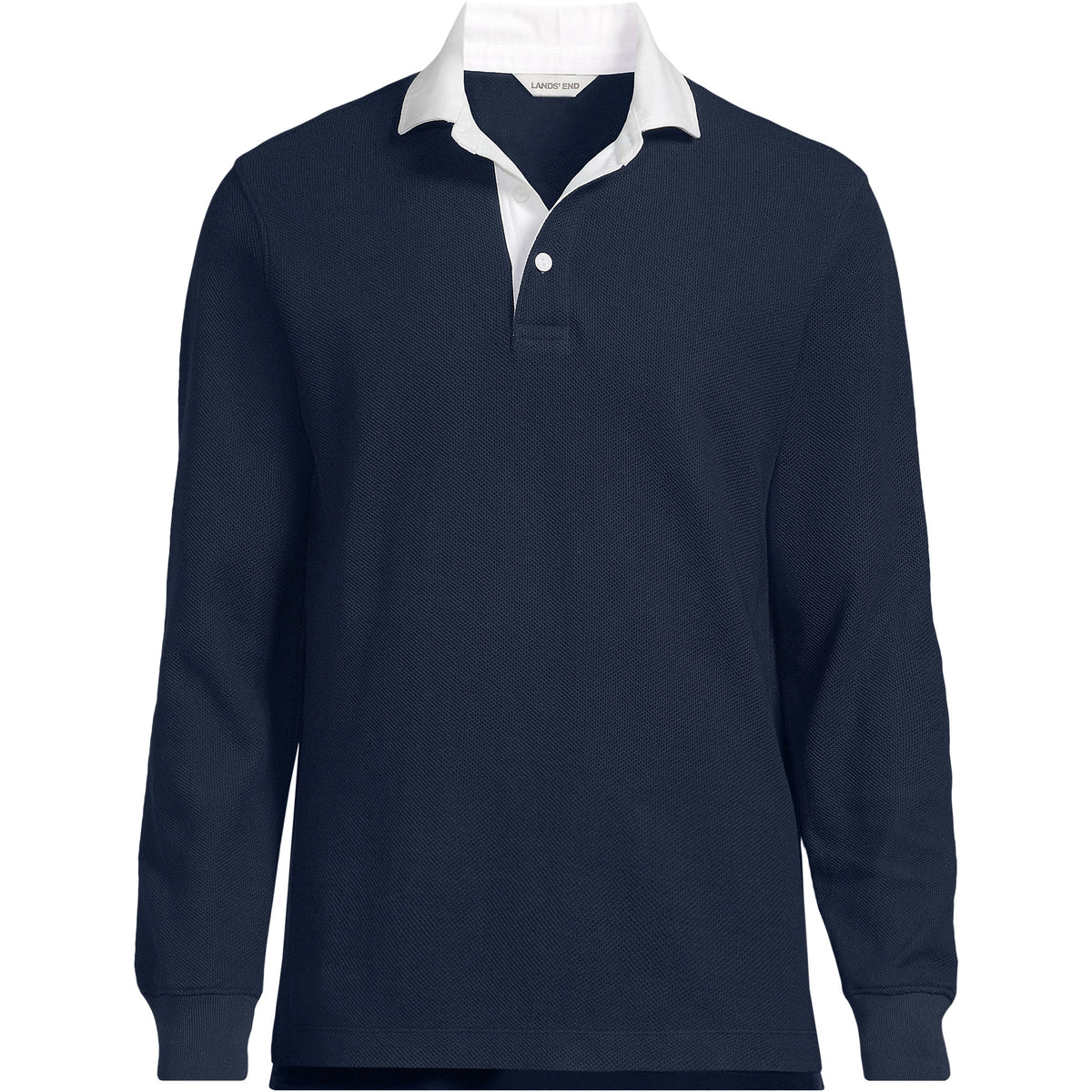 Men's Long Sleeve Honeycomb Pique Rugby