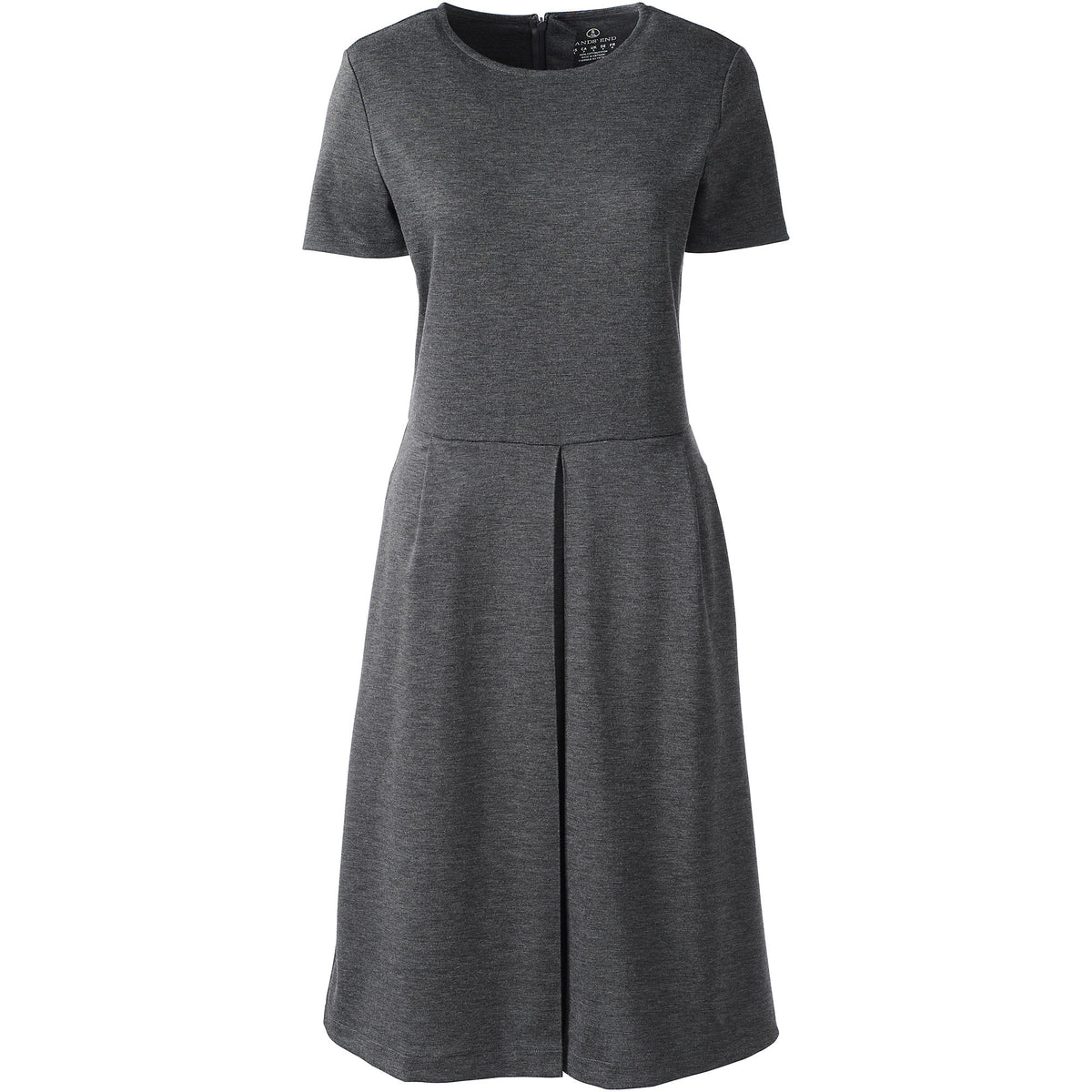 Women's Short Sleeve Ponte Dress Top of Knee