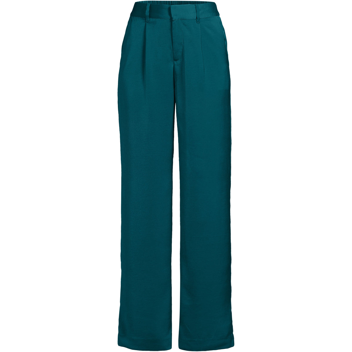 Women's Plus Size Satin Wide Leg Pants