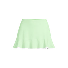 Women's Plus Size Pique Ruffle Hem Mini Swim Skirt