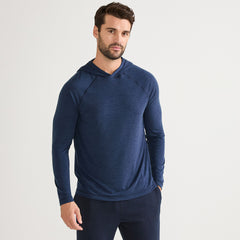 Men's SunShade UPF 50 Cooling Long Sleeve Hooded Swim Tee Rash Guard