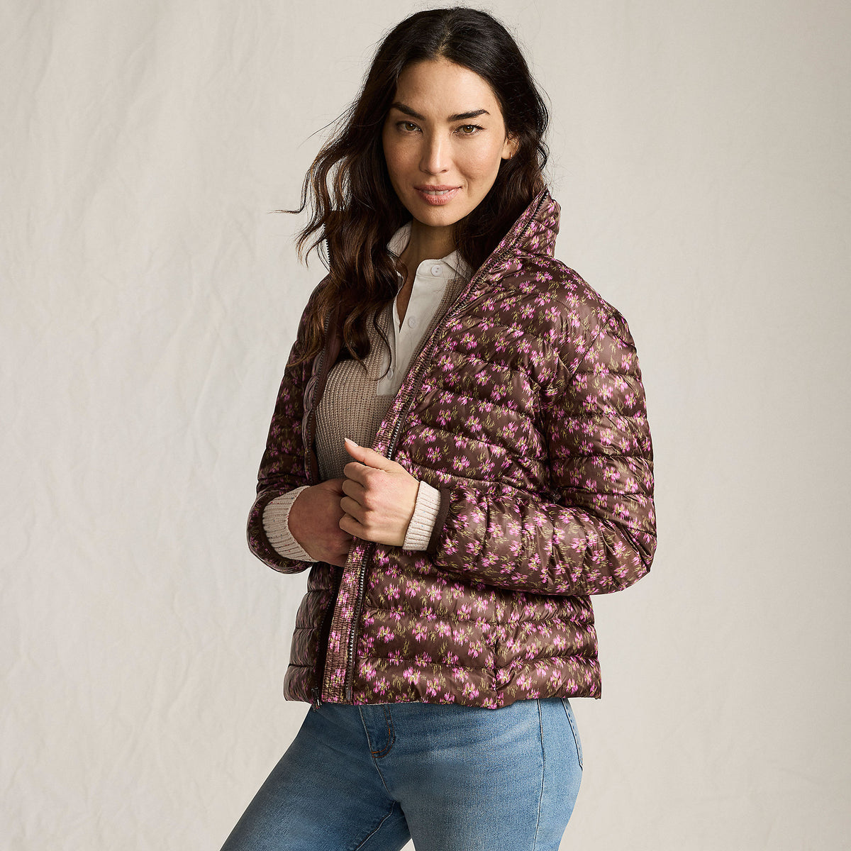 Women's Petite Wanderweight Packable Print Down Jacket