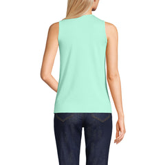 Women's Petite Supima Keyhole Tank