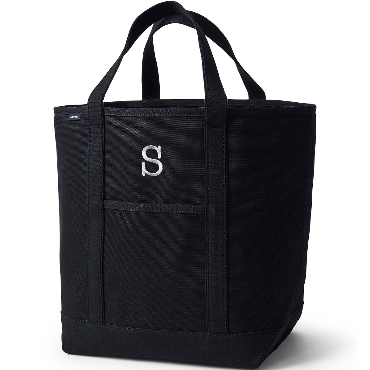 Large Solid Color 5 Pocket Open Top Canvas Tote Bag