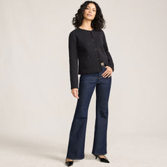 Women's Petite Fine Gauge Cotton Milano Blazer Sweater
