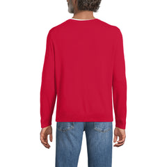 Men's Fine Gauge Cotton V Neck Sweater