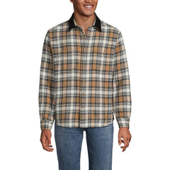 Men's Authentic Flannel Shirt with Corduroy Collar